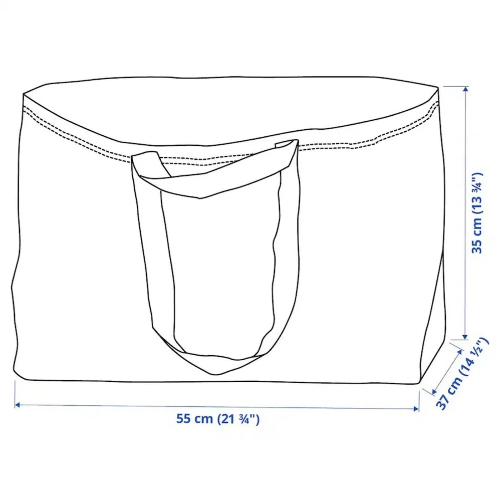 IKEA FRAKTA LARGE BLUE BAGS QTY 5 Shopping Bag Laundry Storage Moving 19 gallon
